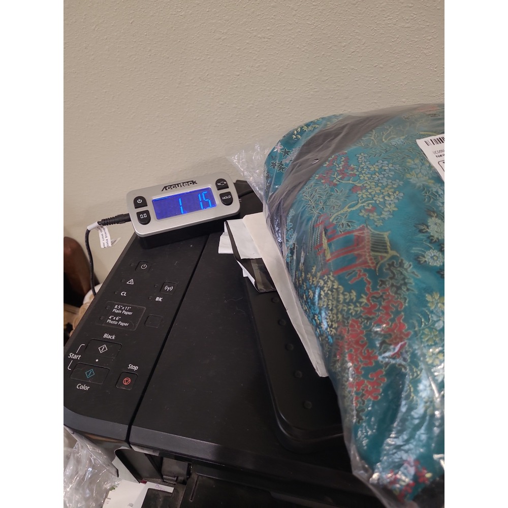 Vintage Eastex Kimono Robe women SZ‎ M Teal all over Floral Japan jacquard print - Picture 11 of 11